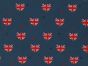 Union Jack Hearts Polycotton Print, Denim