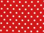 Craft Collection Cotton Print, Pea Spot, Red