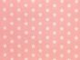Craft Collection Cotton Print, Small White Star, Candy Pink