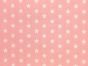 Craft Collection Cotton Print, Small White Star, Candy Pink