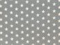 Craft Collection Cotton Print, Small White Star, Dark Grey