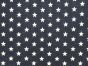Craft Collection Cotton Print, Small White Star, Navy