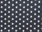 Craft Collection Cotton Print, Small White Star, Navy