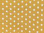Craft Collection Cotton Print, Small White Star, Mustard