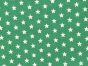 Craft Collection Cotton Print, Small White Star, Emerald