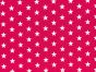 Craft Collection Cotton Print, Small White Star, Cerise