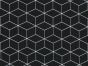 Geometric Cube Cotton Print, Black