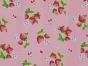 Summer Strawberry Polycotton Print, Pink