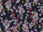 Vibrant Flowers Cotton Poplin, Navy