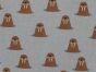 Whack a Walrus Christmas Polycotton Print, Silver