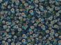 Whispering Petals Pima Cotton Lawn, Navy