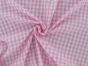 Wide Width Woven Polycotton Quarter Inch Gingham, Pink