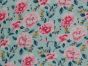 Wildflower Rose Viscose Print, Sky