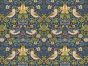 William Morris Strawberry Thief Cotton Panama, Navy