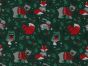 Woodland Animals Christmas Polycotton Print, Green