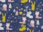 Woodland Cuties Polycotton Print, Navy