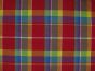 Woven Cotton Madras Check, Red