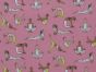 Yoga Pose Polycotton Print, Pink