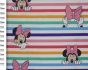 Rainbow Stripe Minnie Cotton Print