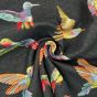 Cotton Rich Woven Tapestry, Humming Birds, Ebony