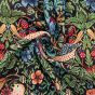 Cotton Rich Woven Tapestry, Strawberry Thief, Black