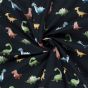 Fleeced Backed Showerproof Soft Shell, Watercolour Dinosaur