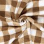 Maxi Gingham Sherpa Fleece, Camel