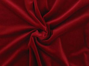 Red Stretch Velvet Fabric