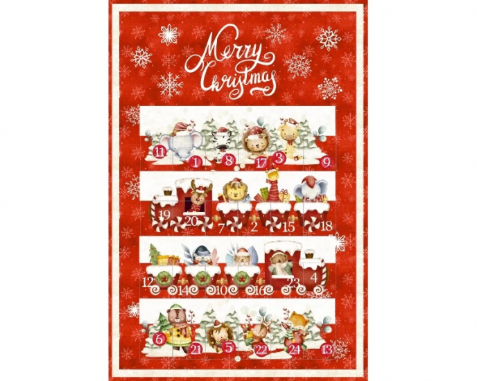 Christmas Advent Calendar Panel, Christmas Candy