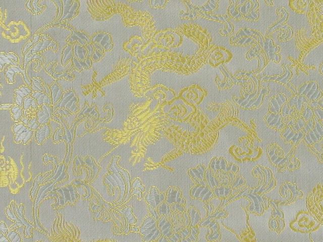 Polyester Jacquard, Shanghai Dragons - Yellow