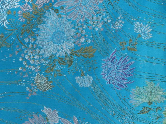Polyester Jacquard, Shanghai Bloom - Blue
