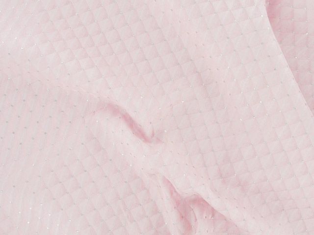 Brocade Squares - Pink with Silver