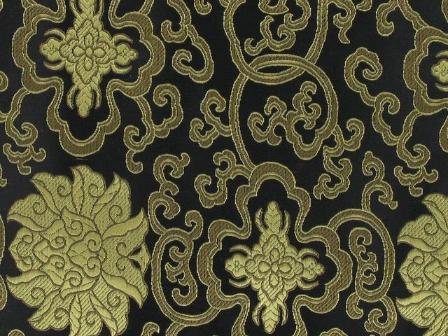 Polyester Jacquard, Shanghai Royal Motif - Black