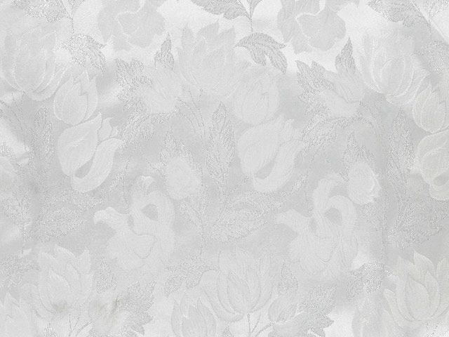 Metallic Brocade Flowers - Silver