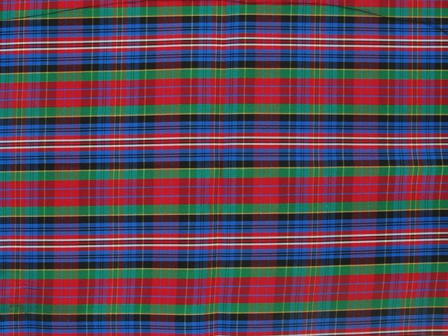 Taffeta Kilt Stripe - Green, Blue and Red