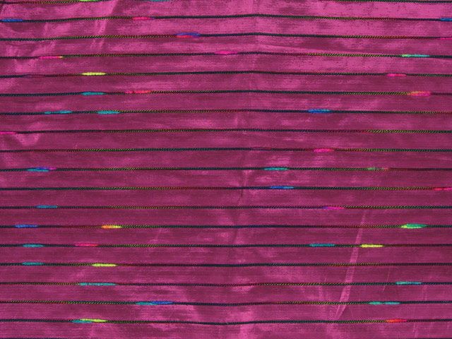 Striped Metallic Taffeta - Claret