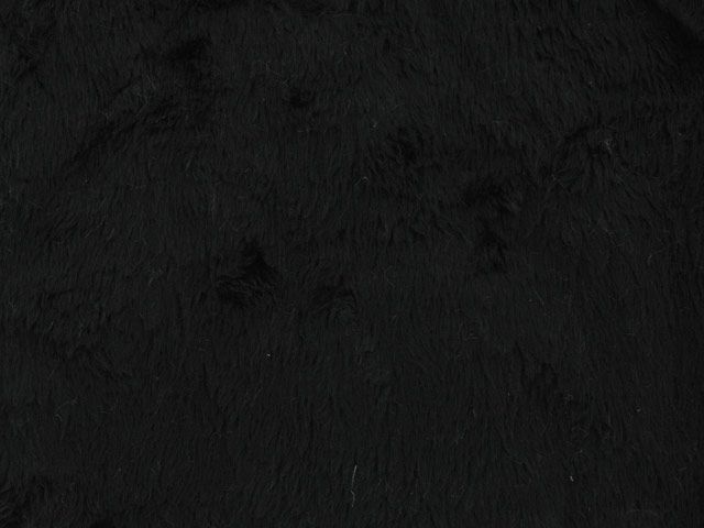 Short Pile Fur Fabric - Black