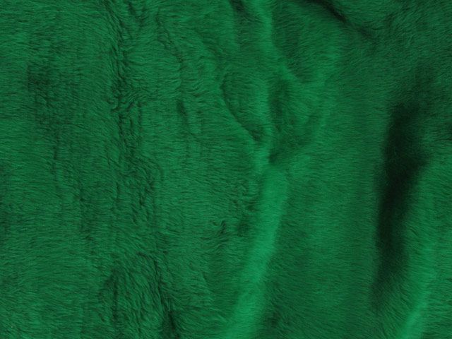 Short Pile Fur Fabric - Emerald