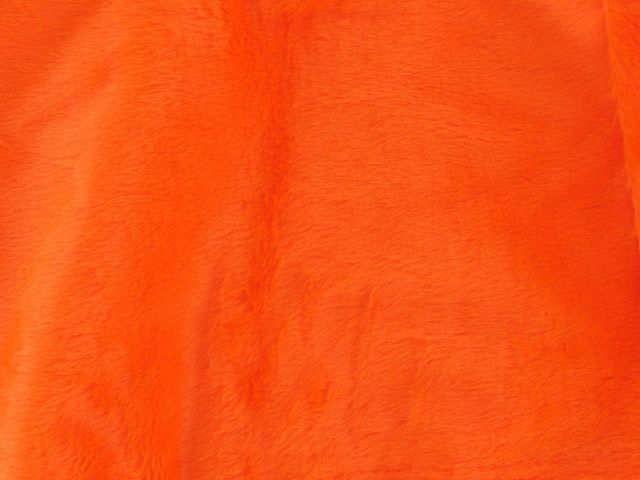 Short Pile Fur Fabric - Tangerine