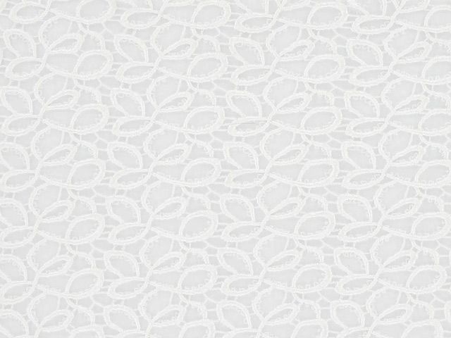 Chemical Embroidery Lace, Floral Petals - White