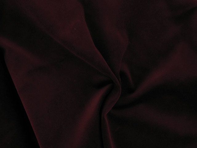 Cotton Pile Velvet, 310 g/m², Deep Claret