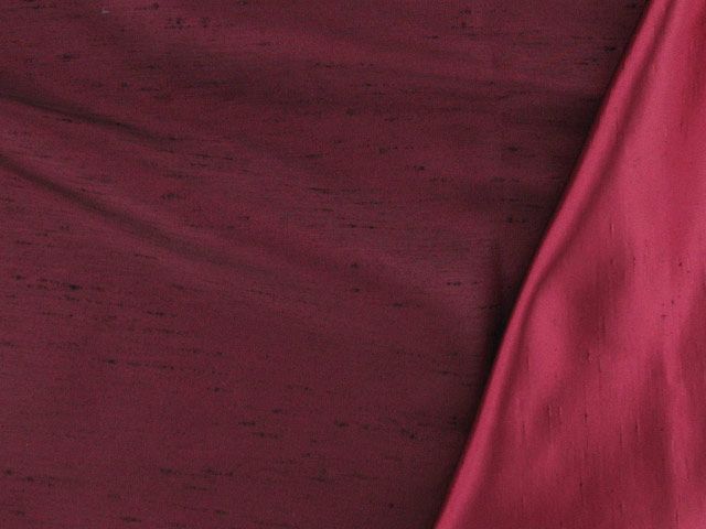 Two Tone Imitation Silk Dupion, Deep Scarlet