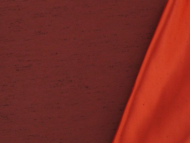 Two Tone Imitation Silk Dupion - Rust