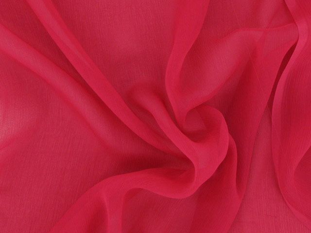 Silk Chiffon - Deep Crimson