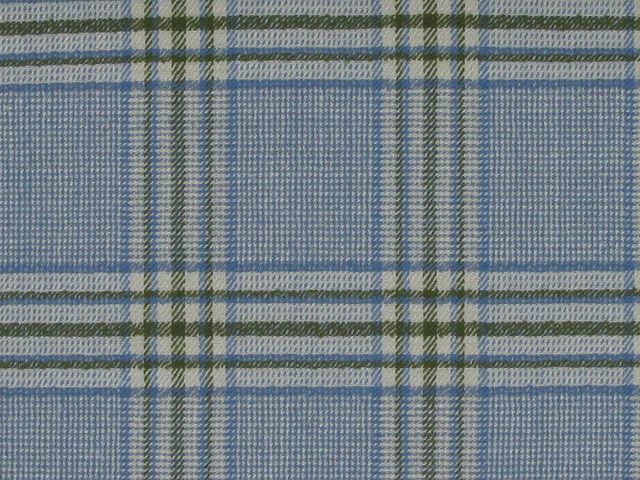 Tartan Wool with Elastane - Light Blue