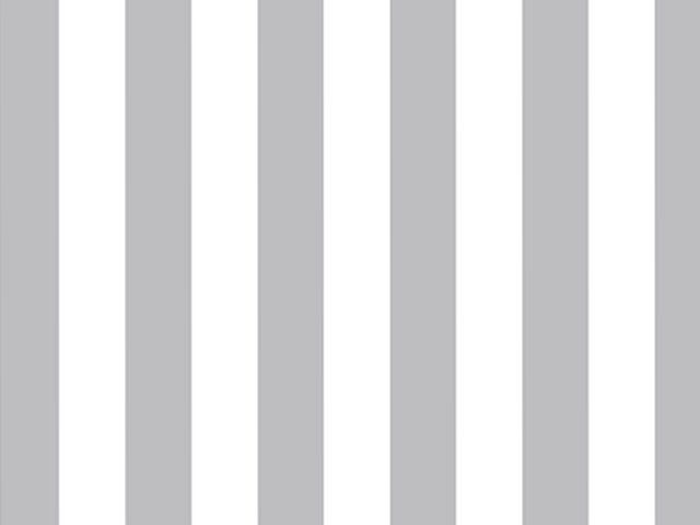 One Inch Stripe Cotton Poplin, Light Grey