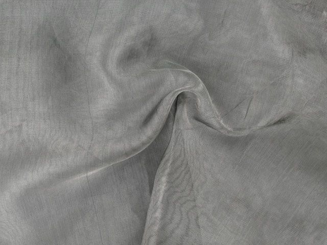 Metallic Silk Organza, Silver